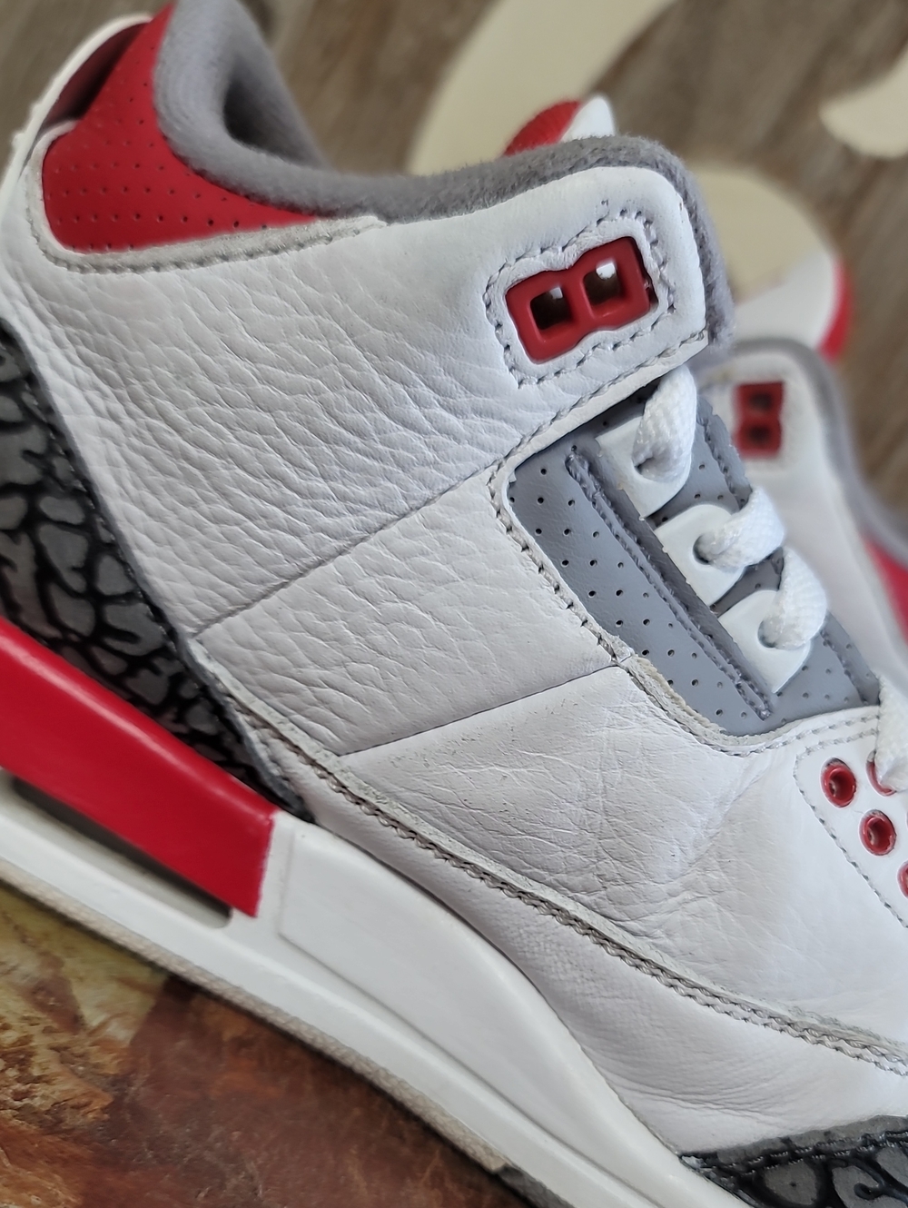 Nike Air Jordan 3 Retro 'Fire Red' Wmns 6 Good/Fair Condition. Fast Shipping - Picture 13 of 16